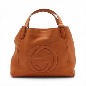 Gucci Soho Leather Tote Bag Orange